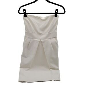 Banana Republic White‎ Ribbed Sleeveless Dress Sz 4